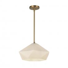 Alora Lighting PD424514BGOP - Krysta 14-in Brushed Gold/Opal Glass 1 Light Pendant