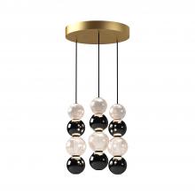 Alora Lighting MP321803NB - Onyx 3 Head Natural Brass LED Multi Pendant