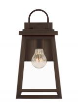 Visual Comfort 8648401EN7-71 - Founders modern 1-light LED outdoor exterior medium wall lantern sconce in antique bronze finish wit