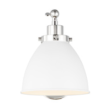 Visual Comfort CW1131MWTPN - Wellfleet Single Arm Dome Task Sconce