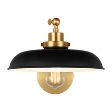 Visual Comfort CW1141MBKBBS - Wellfleet Single Arm Wide Task Sconce