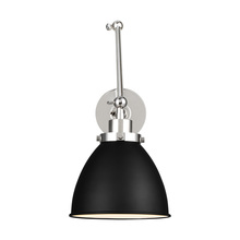 Visual Comfort CW1161MBKPN - Wellfleet Double Arm Dome Task Sconce