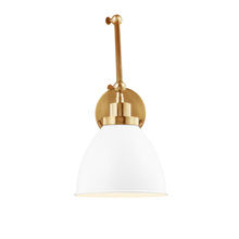 Visual Comfort CW1161MWTBBS - Wellfleet Double Arm Dome Task Sconce