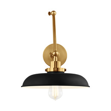 Visual Comfort CW1171MBKBBS - Wellfleet Double Arm Wide Task Sconce