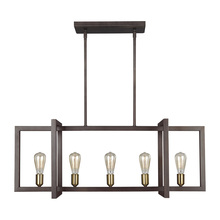 Visual Comfort F3147/5NWB - Finnegan Medium Linear Chandelier