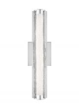 Visual Comfort WB1867CH-L1 - Cutler 18" Crack Glass LED Sconce
