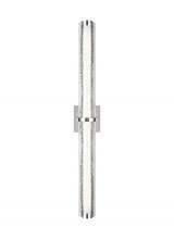 Visual Comfort WB1878CH-L1 - Cutler 36" Crackle Glass LED Vanity