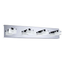Eglo 201494A - 4 LT LED Bath/Vanity Light w/ Chrome Finish & Clear & Satin Acrylic Shades