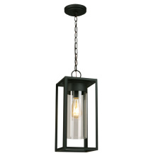 Eglo 203036A - 1 LT Outdoor Pendant w/ Mattte Black Finish & Clear Glass Shade