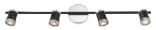 Eglo 203188A - 4 LT Fixed Track Light w/ Black & Chrome Finish w/ Black & Chrome Adjustable Lamp Heads