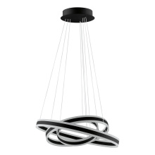 Eglo 203651A - 3 LT LED Circular Open Pendant w/ Black Finish & White Acrylic Diffuser