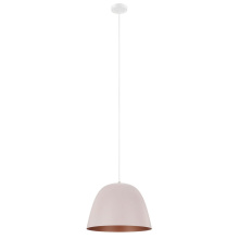 Eglo 204078A - 1 LT Pendant w/ Apricot Finish & Apricot w/ Copper Interior Metal Shade