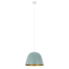 Eglo 204079A - 1 LT Pendant w/ Pastel Green Finish & Pastel Green w/ Copper Interior Metal Shade