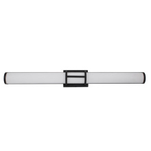 Eglo 204133A - LED Bath/Vanity Light w/ Matte Black Finish & White Acrylic Shade