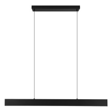 Eglo 204376A - 1 LT Integrated LED Linear Pendant w/ Matte Black Finish & White Diffuser