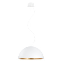 Eglo 204378A - 1 LT LED Pendant w/ White Finish & White w/ Gold Shade