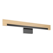 Eglo 205523A - Integrated LED Bath/Vanity Light w/ Black & Wood Finish