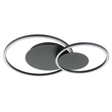 Eglo 205749A - 2 LT Integrated LED Ceiling Light w/ a Structured Black Finish