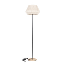 Eglo 205759A - 1 LT Floor Lamp w/ Black Finish & Cream Textile Thread Shade