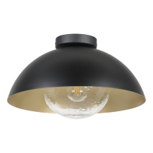 Eglo 205816A - 1 LT Celing Light w/ Black & Gold Finish Shade