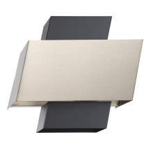 Eglo 205838A - 1 LT Wall Light w/ a Black & Brushed Nickel Finish