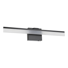 Eglo 206026A - Integrated LED Bath/Vanity Light with Black Finish & Satin Shade