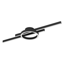 Eglo 206285A - Integrated LED 3 CCT Ceiling Light w/ Structured Black Finish & White Diffuser