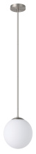 Eglo 206421A - 1 LT Pendant w/ Matte Nickel Finish & White Glass Shade