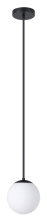 Eglo 206423A - 1 LT Mini Pendant w/ Black Finish & White Glass Shade