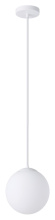 Eglo 206427A - 1 LT Pendant w/ White Finish & White Glass Shade