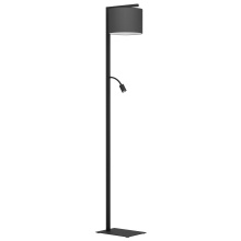 Eglo 390068A - 1 LT Floor Lamp w/ Black Finish w/ Black Fabric Shade