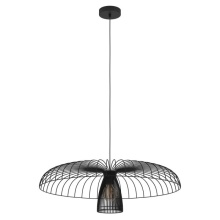 Eglo 390216A - 1 LT Metal Dome Cage Chandelier w/ Black Finish