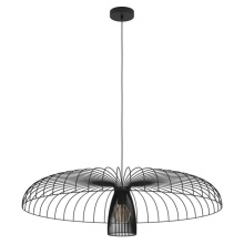 Eglo 390217A - 1 LT Metal Dome Cage Chandelier w/ Black Finish