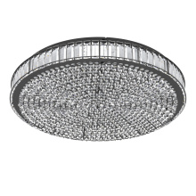 Eglo 390249A - Integrated LED Ceiling Light w/ Black Finish & Clear Glass Crystal Elements