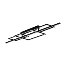 Eglo 390282A - 1 LT LED Ceiling Light w/ Black Finish & White Acrylic Diffuser