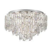 Eglo 39624A - 10 LT Ceiling Light w/ Chrome Finish & Clear Glass Crystal Elements