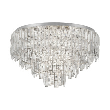 Eglo 39625A - 10 LT Ceiling Light w/ Chrome Finish & Clear Glass Crystal Elements