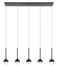 Eglo 39712A - 4 LT Integrated LED Linear Pendant w/ Black Finish & White Diffuser