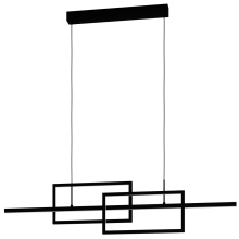 Eglo 39797A - Integrated LED Linear Pendant w/ Black Finish & Geometric Design
