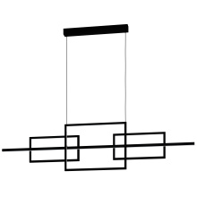 Eglo 39798A - Integrated LED Linear Pendant w/ Black Finish & Geometric Design