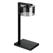 Eglo 39877A - 1 LT Integrated LED Table Lamp w/ Black Finish & Vaporized Black Transparent Glass