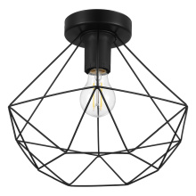 Eglo 43004A - 1 LT Ceiling Light w/ Black Finish & Geometric Metal Shade