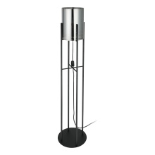 Eglo 43142A - 1 LT Floor Lamp w/ Black Finish & Metalic moked Glass Shade
