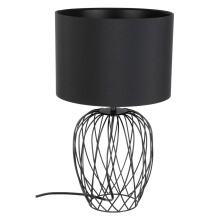 Eglo Canada 43653A - 1 LT Table Lamp w/ Black Wire Frame Base & Black Fabric Shade