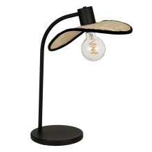 Eglo 44046A - 1 LT  Table Lamp w/ Black Finish & Bamboo Shade