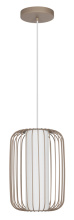 Eglo 900866A - 1 LT Pendant w/ Sandy Finish & White Shade