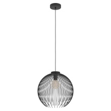 Eglo 901002A - 1 LT Pendant w/ Black Finish & Black Metal Shade