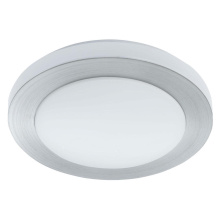 Eglo 93288A - 1 LT Integrated LED Ceiling Light w/ Brushed Aluminum Finish & White Plastic Diffuser