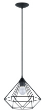 Eglo 94188A - 1 LT Open Frame Geometric Pendant w/ a Matte Black Finish