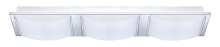 Eglo 94467A - 3 LT LED Bath/Vanity Light w/ Chrome Finish & White Glass Shades